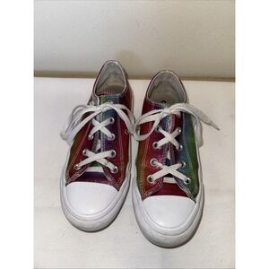 Converse shimmer rainbow size‎ 6 women Glitter Walk Style Spring Summer